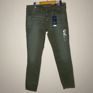 AEO Super Low Rise Cut-off Jeggings | 16 | NWT